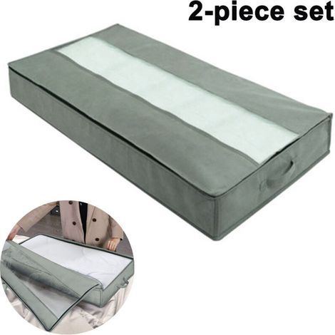 Hochwertige Aufbewahrungsbeutel für unter das Bett, 2er-Set mit Sichtfenster, ideal für Bettdecken und Bettwäsche (1/4)