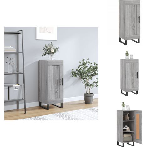 Buffet Sonoma gris 34,5x34x90 cm Bois d'ingénierie - Buffet Design - Meuble Rangement - Armoire Cuisine - Commode Salon - Mobilier Contemporain (1/5)