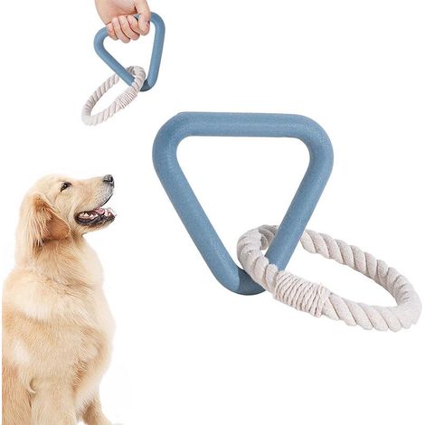 Corde à tirer pour chien, jouet à mâcher et à tirer les molaires, bleu marine (1/5)