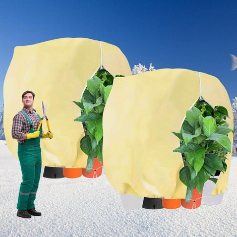 2 Housses de Protection Hivernale pour Plantes XXL 250x360cm, Non-tissé Respirant, avec Cordon de Serrage et Fermeture Éclair (1/5)