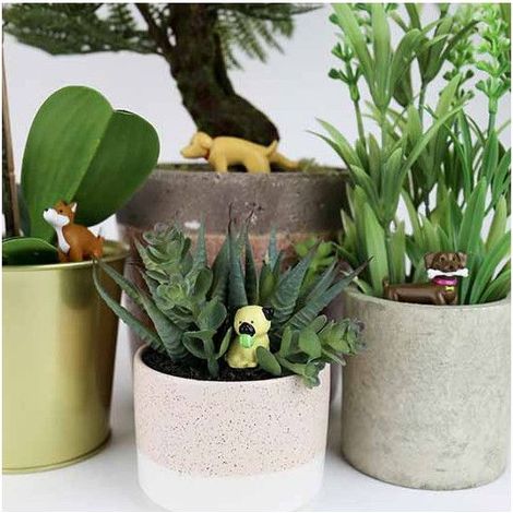 Decorazione per pianta in vaso cane - Bianco
