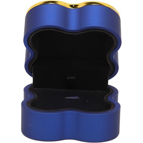 Coffret cadeau lumineux LED pour bijoux avec pendentif, présentoir pour colliers, idéal pour une demande en mariage, des fiançailles ou un mariage. Bleu marine. (1/5)