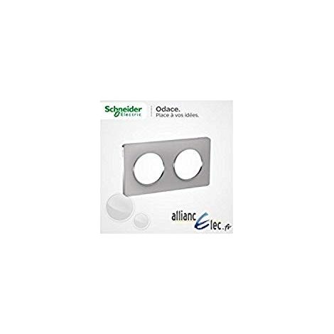 Schneider Electric ODACE Touch placa aluminio mate