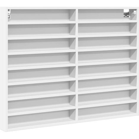 Maison Exclusive - Vitrinenschrank Weiß 100x8,5x75 cm Holzwerksto