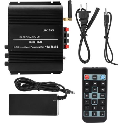 Amplificateur Bluetooth 4 canaux Lepy LP‑269S avec télécommande pour maison, 100‑240V, prise US (1/5)
