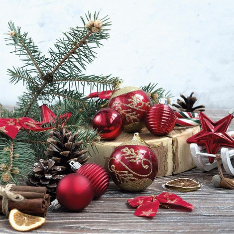 20 serviettes en papier 33 x 33 cm Christmas holiday (1/2)