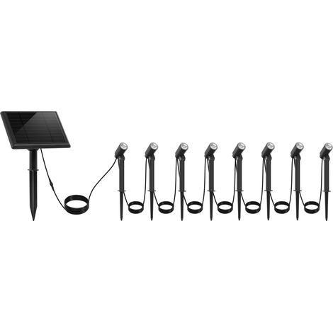 Lumisky – Lot de 8 spots solaires LED MINI ROUNDY 200LM – Lumière blanc chaud 3000K – Autonomie jusqu'à 12h – Certifiés IP65 pour extérieur