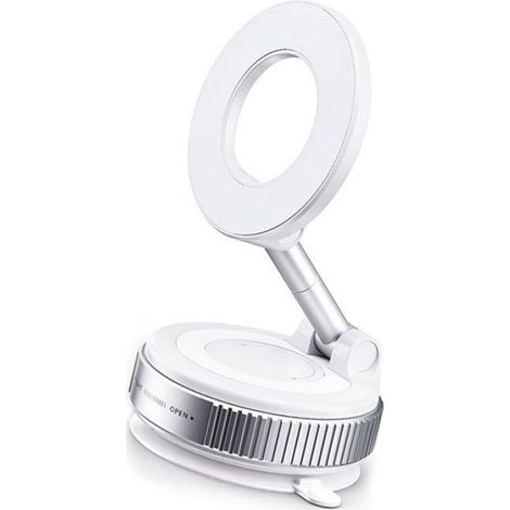 Support Téléphone Voiture - Ventouse Renforcée - Rotation 360° - Compatible 4,7 À 6,9 Pouces - Blanc - 1 Pièce (1/5)