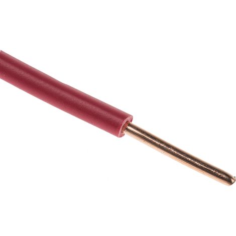 RS PRO Fil de câblage, section 2,5 mm², 600 V Rouge Cuivre recuit, Maximum +70 °C, 100m ( Prix pour Bobine de 100 Mètres )
