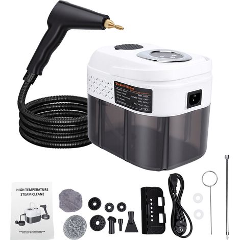 Nettoyeur vapeur portable, machine de nettoyage de 1500 W et 3,5 bars avec 6 niveaux de réglage, réservoir d'eau de 1700 ml et de multiples accessoires pour les sols, les canapés, les articulations et (1/5)