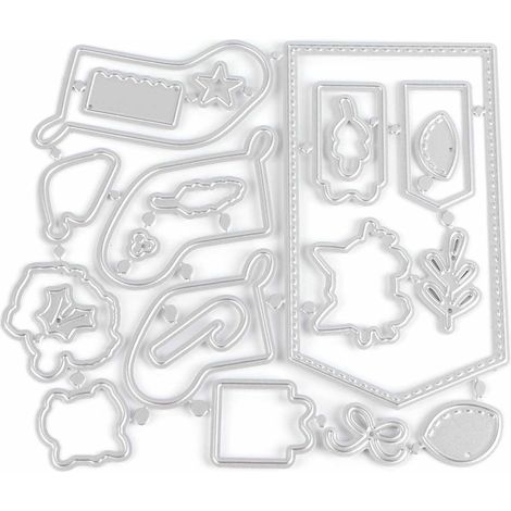 Matrices de découpe en métal pour scrapbooking et gaufrage, idéales pour la création de cartes de Noël, de cartes de vœux et de cartes photo à faire soi-même. (1/5)