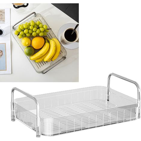 Becherhalter mit transparenter Abtropfschale Organizer für die Arbeitsplatte Großes Fassungsvermögen Weiß Badezimmer-Set (1/5)