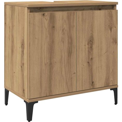 Maison Exclusive - Waschbeckenunterschrank Artisan-Eiche 58x33x60