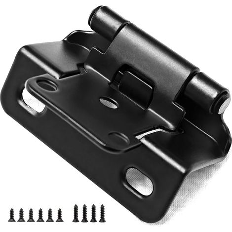 50 Pack (25 paires) 1/2 pouce demi-caches cachées charnières - Matte charnières de fermeture automatique avec coussin en silicone (1/5)