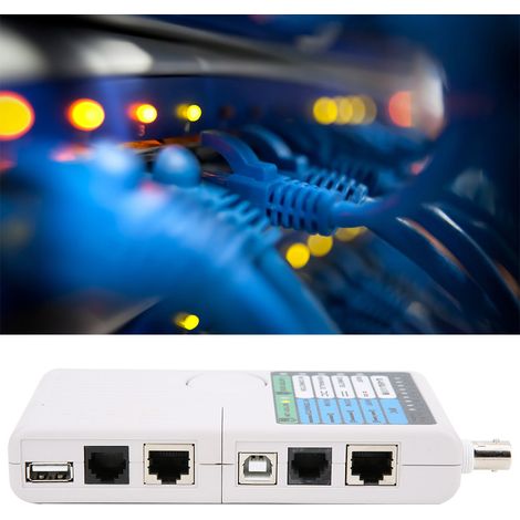 Testeur de câbles réseau 4 en 1 RJ11/RJ45/USB/BNC - Détecteur de lignes électriques (1/5)