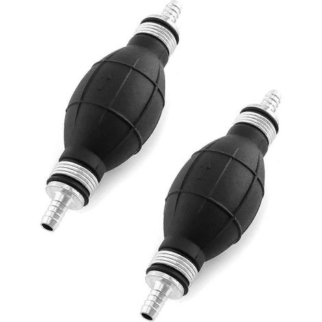Pompe d'amorçage manuelle à poire pour conduite de carburant à vide en caoutchouc, lot de 2, pompe de transfert de carburant 1/4" (6 mm) (1/5)