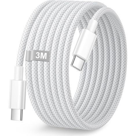 Cable USB C, 60W Cable iPhone 15 16 17 usb-C Câble Chargeur usb c cable (1/5)