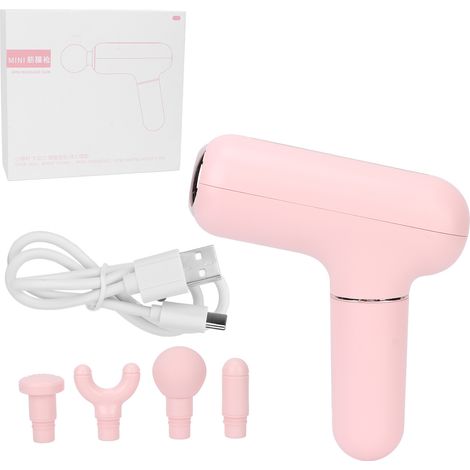 Pistolet de massage électrique rechargeable USB, appareil portable pour soulager les douleurs musculaires profondes, vibrations puissantes, usage professionnel et domestique. (1/5)