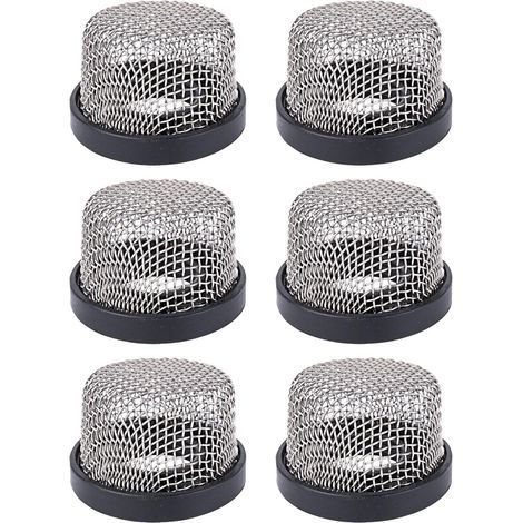 Lot de 6 passoires en maille d'acier inoxydable de 1,9 cm à 14 Filtre d'écran d'aérateur pour pompe de vivier Résistant à la corrosion, installation facile, maille inoxydable de qualité (1/4)