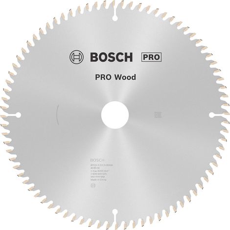 Hoja de sierra circular DE 250mm Z.80 WZ / N taladro 30mm corte-W.3.2mm HM BOSCH