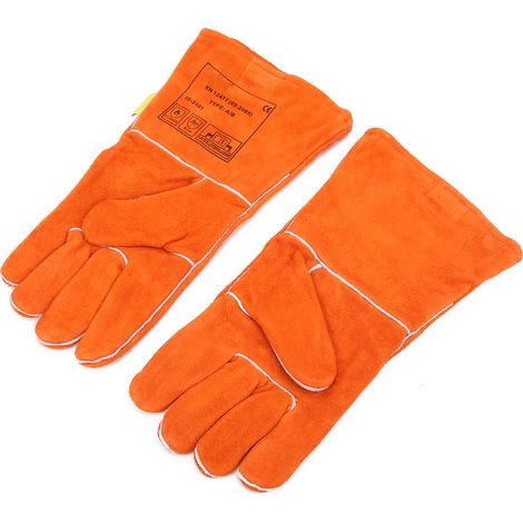 Paire de gants de soudage de 35 cm, résistants aux hautes températures, pour protéger les mains dans les centrales électriques au charbon (taille XL).