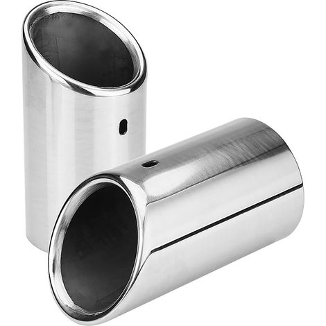 Une paire de silencieux d'échappement et d'embouts de tuyau d'échappement en acier inoxydable pour les modèles Audi A4 B8 2009-2012. (1/5)