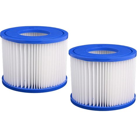 Lot de 2 cartouches de filtre de piscine de type I pour système de pompe Intex 330 – Filtres de rechange Dacron épais plissés pour spa hors sol 7,9 x 8,6 cm (1/5)