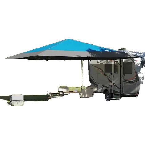 Tienda de campaña desplegable, 395 x 395 cm, tejido resistente, ligera, montaje rápido, apta para 3-4 personas. (1/5)