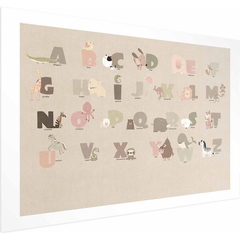 poster - Alfabeto beige (1/4)