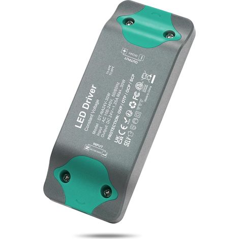 Transformateur 220V 24V LED 30W, Transfo LED 24 Volts Driver 220-240V 50/60 Hz 1250mA, Alimentation Conducteur 220V AC à 24V DC, Tension Constante Convertisseur Conducteur pour Ruban (1/5)