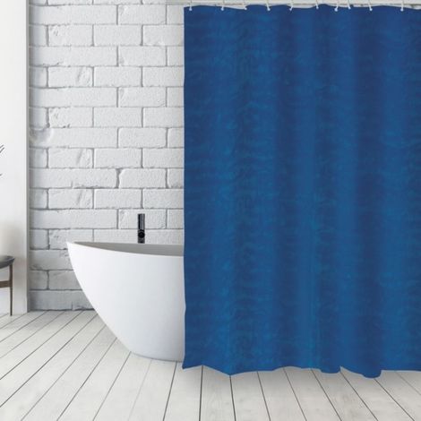 Rideau de douche Français Polyester 180x200cm MARIANNE Bleu MSV (1/4)