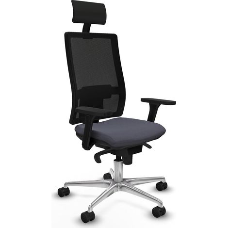Sedia Ufficio con Poggiatesta Piqueras y Crespo 3D086N1 Grigio scuro (1/5)