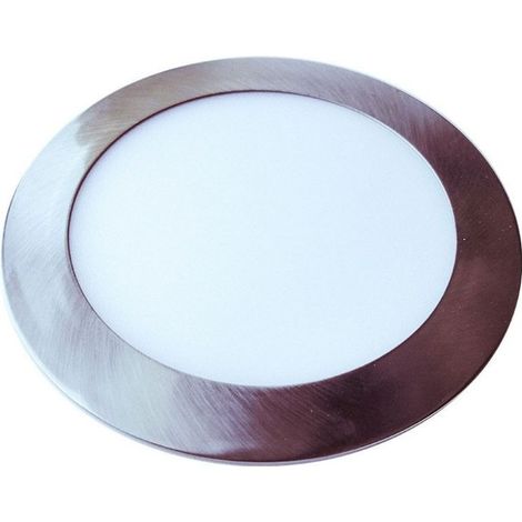 Panel LED mini V-TAC de 24 W, redondo, empotrable, color níquel satinado, blanco natural (1/2)