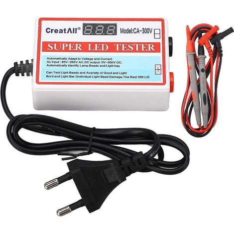 Boîtier de test LED pour LED haute performance, testeur de rétroéclairage d'écran TV avec interrupteur, 85–265 V, 18 W, prise européenne