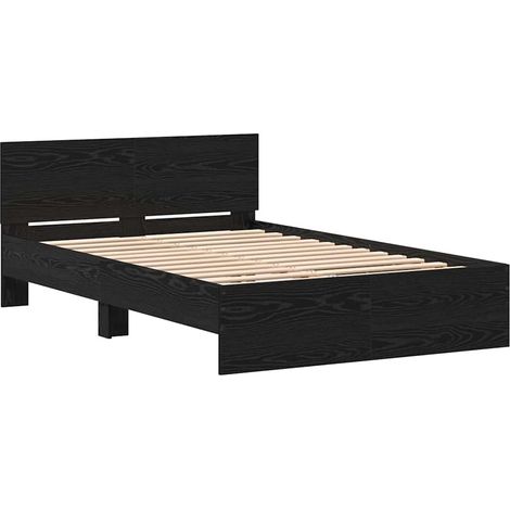 Lit double，Lit adulte，Cadre de Lit Chêne noir 120 x 190 cm Bois d'ingénierie CFW1259373 (1/5)