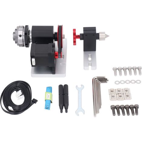 Kit de modules rotatifs CNC, rapport de réduction de courroie 4:1, mandrin de 4 à 60 mm, 4ème axes rotatifs pour TTC450 et la plupart des fraiseuses (1/5)
