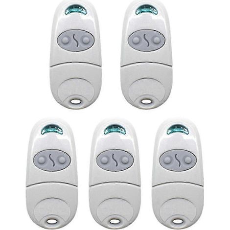 Lot de 5 télécommandes pour ouvre-porte de garage TOP 432NA 433,92 MHz (copie de télécommande pour portail et ouvre-porte) (1/5)