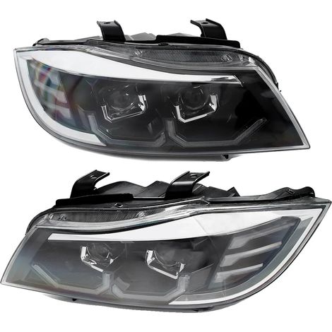 Conjunto de faros delanteros, estilo deportivo mejorado, para Serie 3 E90 E91, par (para vehículos con volante a la izquierda). (1/2)
