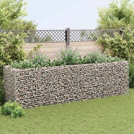 Gabionen-Hochbeet Stahl 360×90×100 cm vidaXL (1/5)