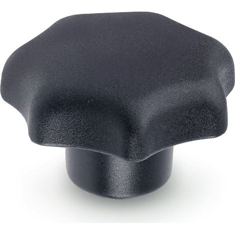 Ganter Norm elementi DIN 6336 KT-M5 25 K Stella Manopole con filettatura Boccola, nero, DIN 6336-KT-50-M8-K