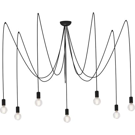 Lampadario a sospensione Nowodvorski Spider nero 7xE27 (1/2)