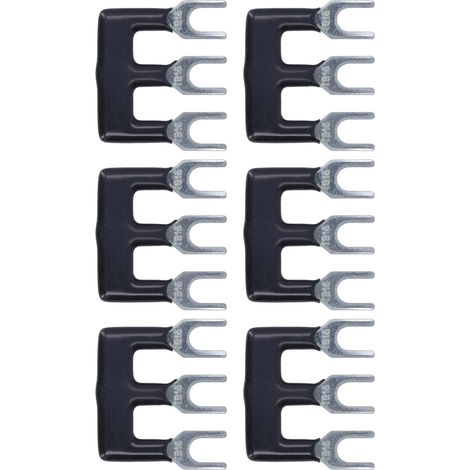 Packung mit 20 schwarzen Gabelklemmen aus rotem Kupfer für die TB 15A 400V TB 1503 Serie (1/5)