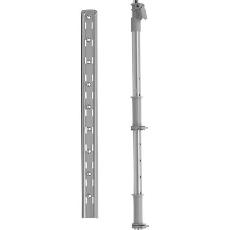 Kesseböhmer LeMans II Achsrohr Set höhenverstellbar 720 - 900 mm RL, silbergrau (1/3)