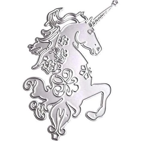 Pochoir de découpe Licorne Cheval - Modèle de gaufrage exquis pour scrapbooking (1/4)