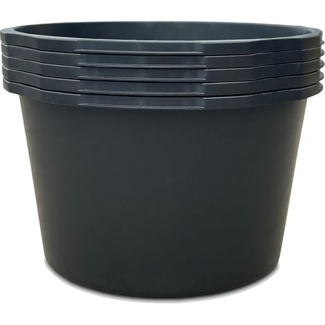 Kistenberg Mörteleimer rund 65 L 5er Set Mörtelkasten Mörtelwanne Zementkübel (1/5)