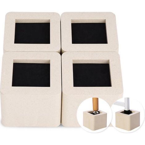4-teiliges Set Keramik-Möbelbeine aus Kunststoffimitat für Tisch, Schreibtisch, Bett, Sofa, Kleiderschrank (1/5)