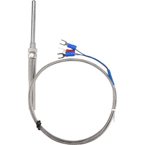 M8-Gewinde PT100 Platin-Widerstandsthermoelement, 50 mm Sonden-Temperaturfühlerdraht 0-400℃ (1 m) (1/5)