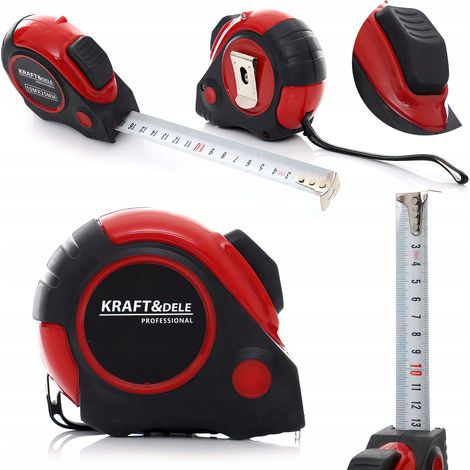 Cinta métrica enrollable de 3 m x 16 mm, de acero, para frenos, Kraft&Dele (1/5)