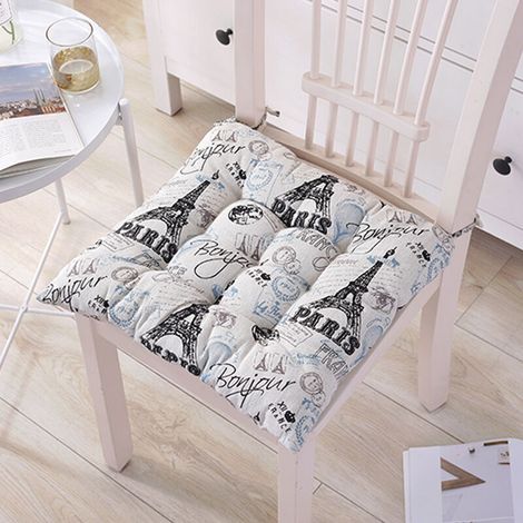 Set di 6 cuscini per sedie in poliestere da 40x40 cm per giardino e decorazione interna - ALTRO (1/2)