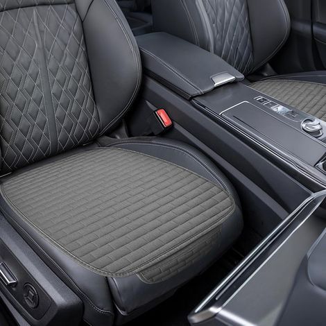 2er-Set Sitzkissen, rutschfest und atmungsaktiv, Leinen-Mikrofaser, für Auto, SUV und Van (1/5)
